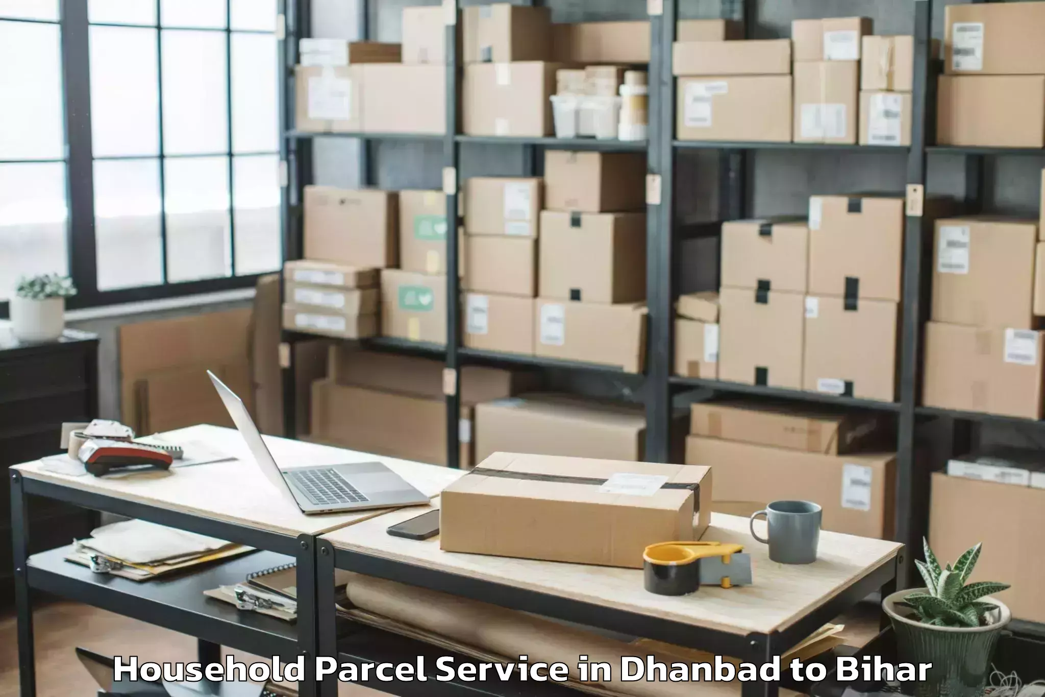 Easy Dhanbad to Karai Parsurai Household Parcel Booking